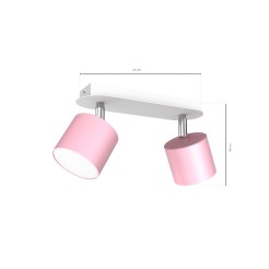 Lampa sufitowa DIXIE PINK 2xGX53 MLP7610