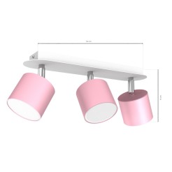 Lampa sufitowa DIXIE PINK 3xGX53 MLP7611