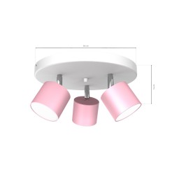 Lampa sufitowa DIXIE PINK 3xGX53 MLP7612