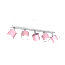 Lampa sufitowa DIXIE PINK 5xGX53 MLP7613