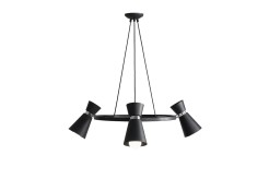 LAMPA WISZĄCA KEDAR 3 BLACK NA KOLE 989E1_K