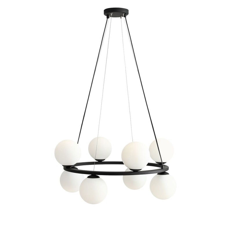 LAMPA WISZĄCA KRONE 8 BLACK 1085P1