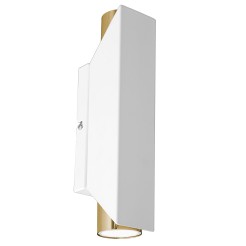 kinkiet  white/brass 2 3113