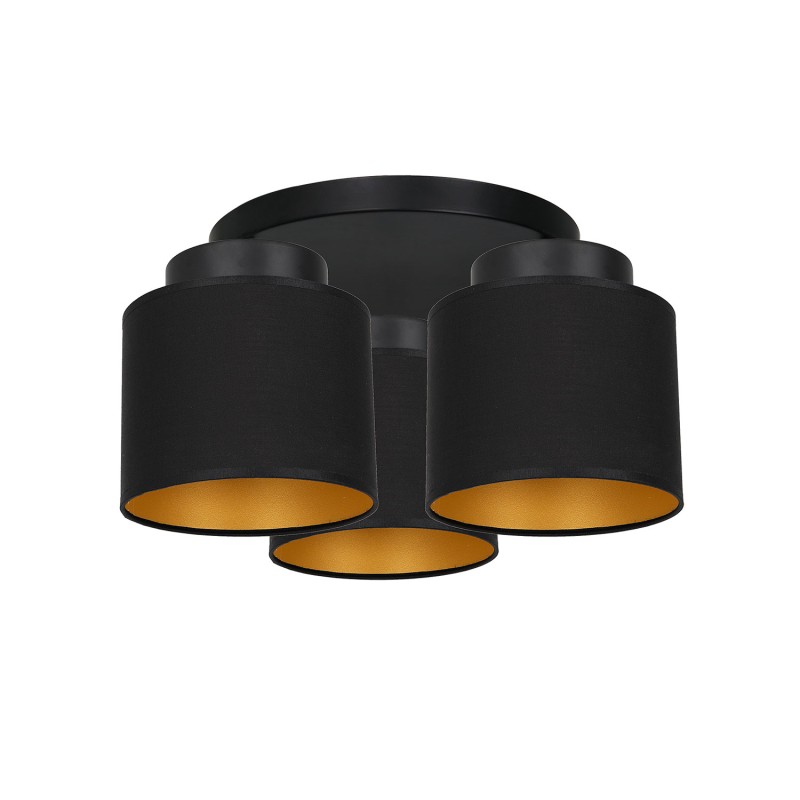 plafon  plate dia 300 black/gold inside 3 3179