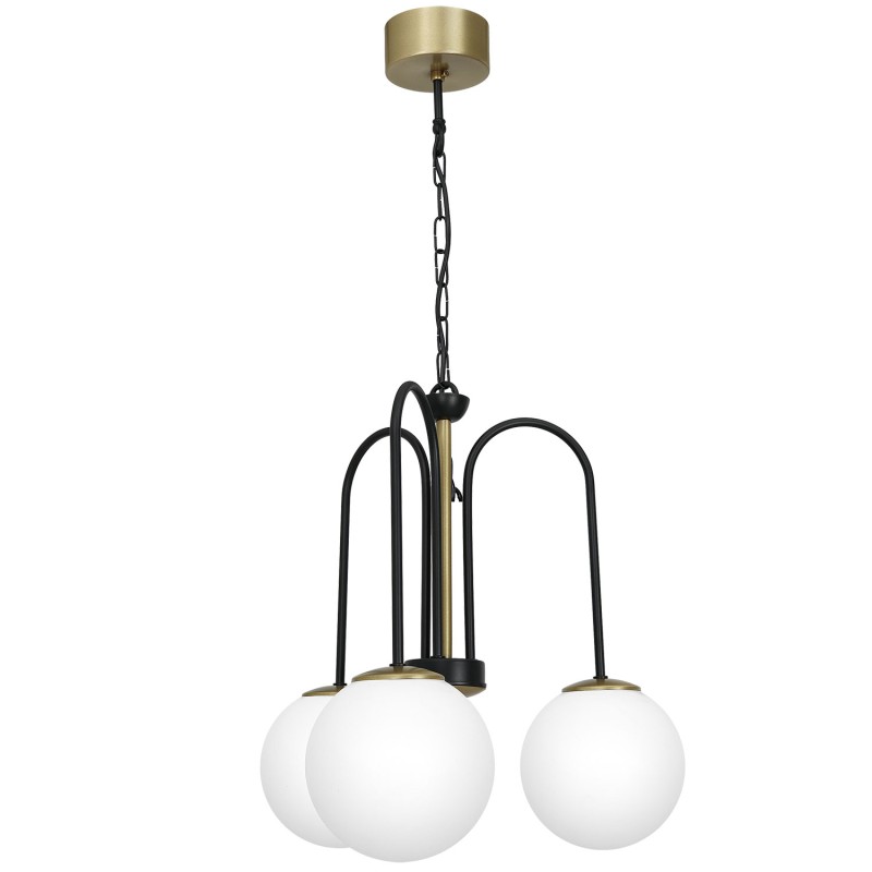 żyrandol  (glass 2815) black/brass 3 3199