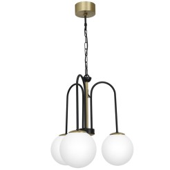 żyrandol  (glass 2815) black/brass 3 3199