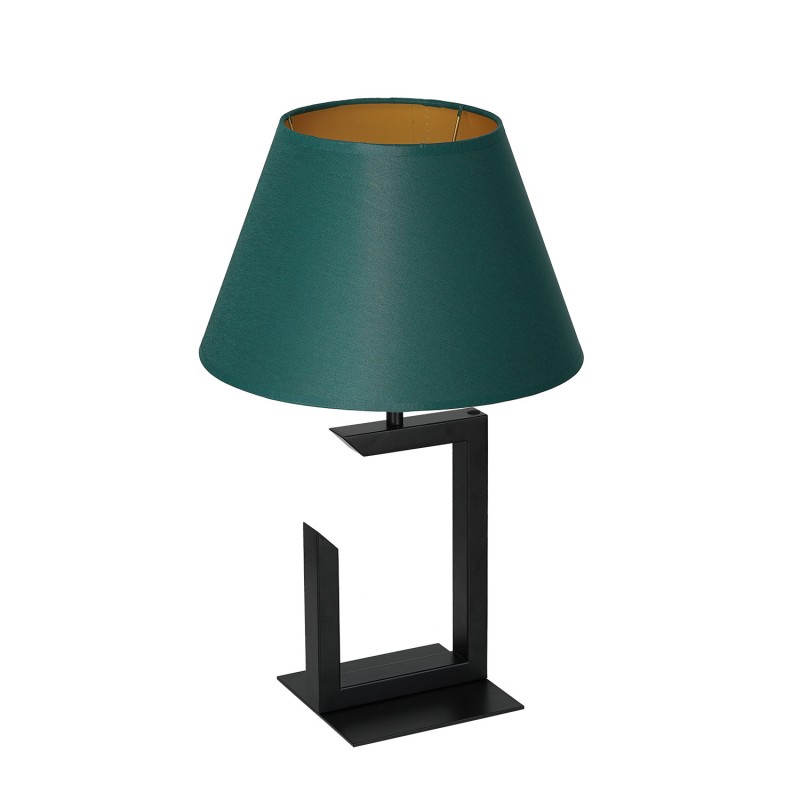 lampka gab.  H 450 black, cone green/gold shade 3398
