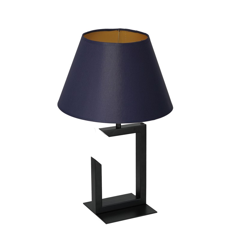 lampka gab.  H 450 black, cone navy blue/gold shade 3399