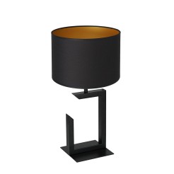 lampka gab.  H 450 black, cylinder black/gold shade 3403