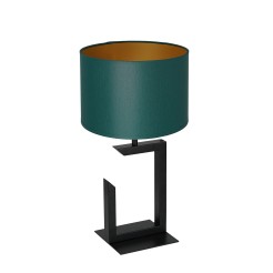 lampka gab.  H 450 black, cylinder green/gold shade 3405