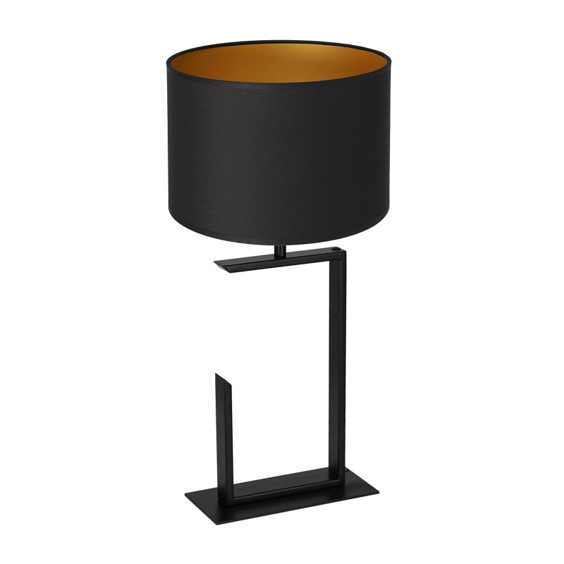 lampka gab.  H 520 black, cylinder black/gold shade 3417