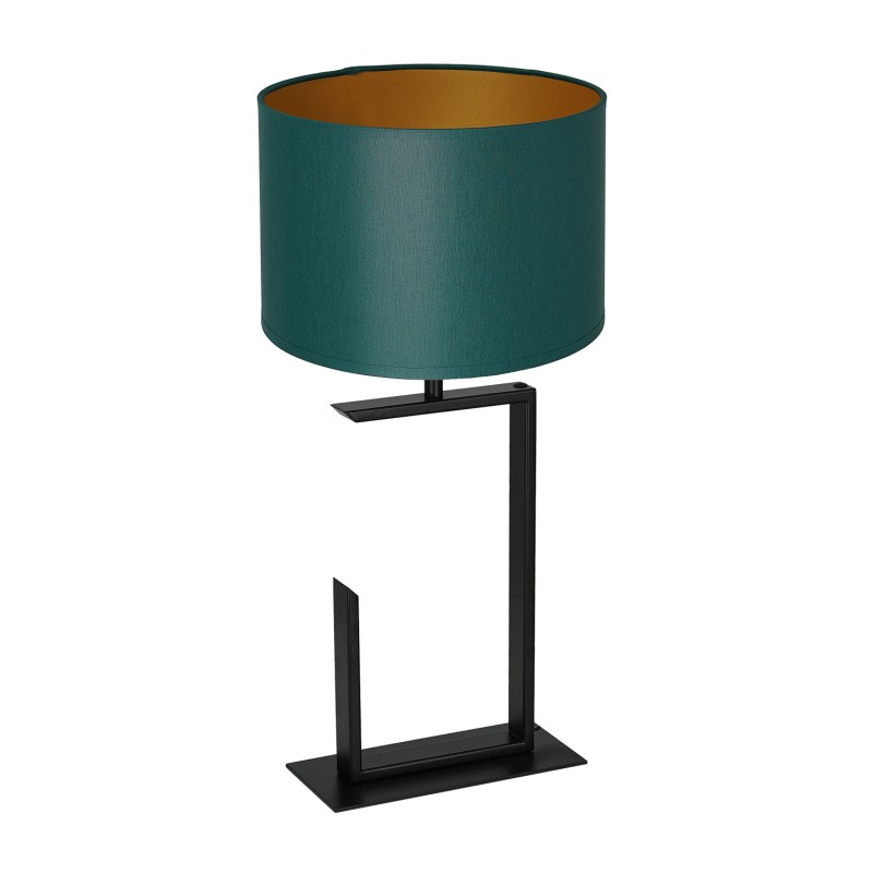 lampka gab.  H 520 black, cylinder green/gold shade 3419