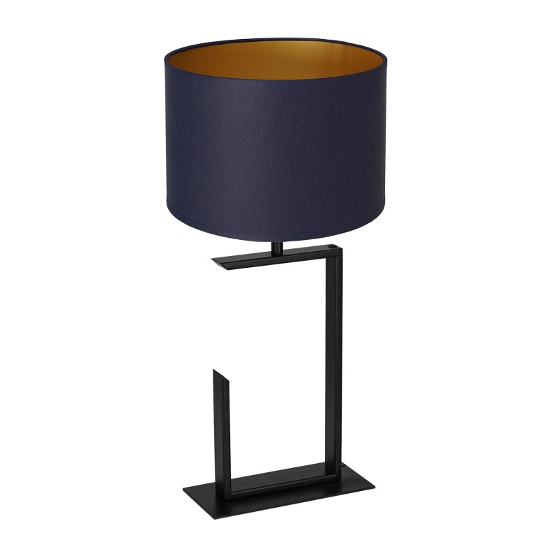 lampka gab.  H 520 black, cylinder navy blue/gold shade 3420