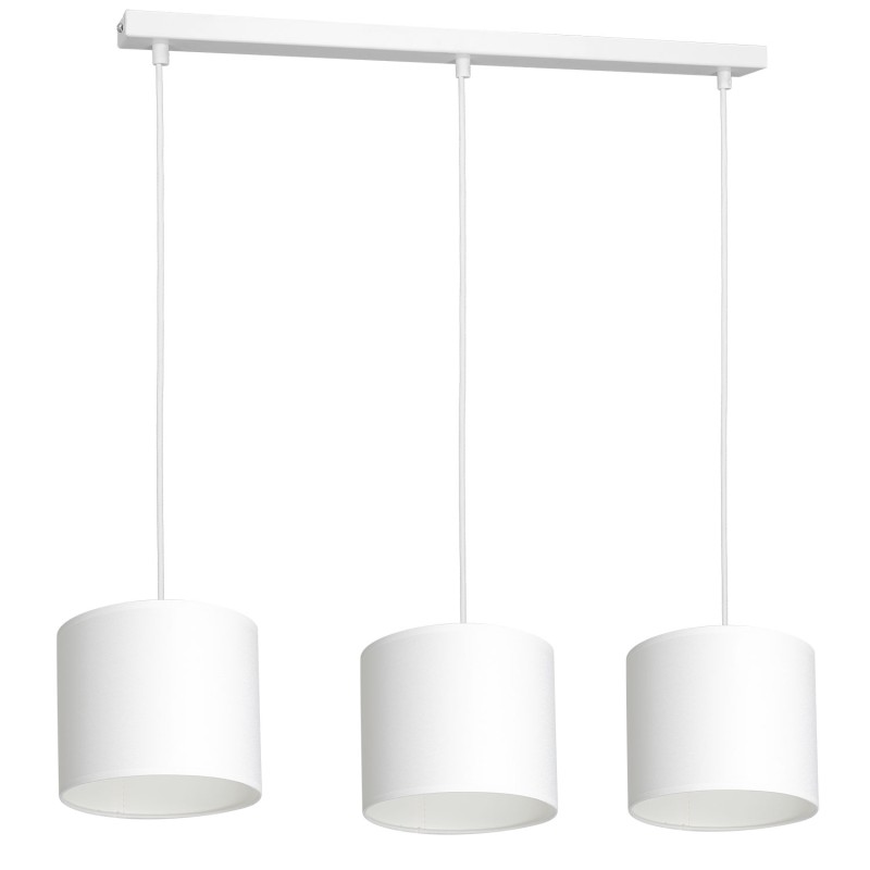 żyrandol  listwa, white, cylinder shade dia 180, h 150 white 3 3429