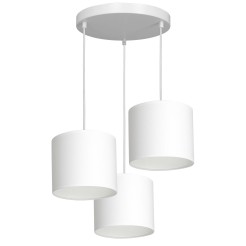 żyrandol  talerz dia 300, white, cylinder shade dia 180, h 150 white 3 3430