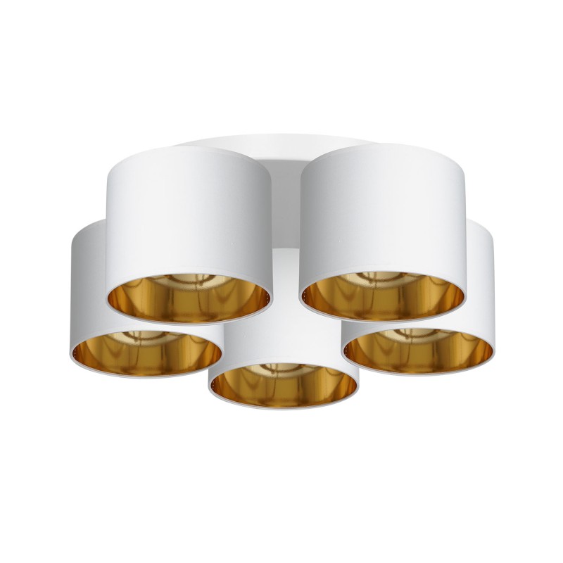 plafon  white, cylinder shade white/gold 5 3444