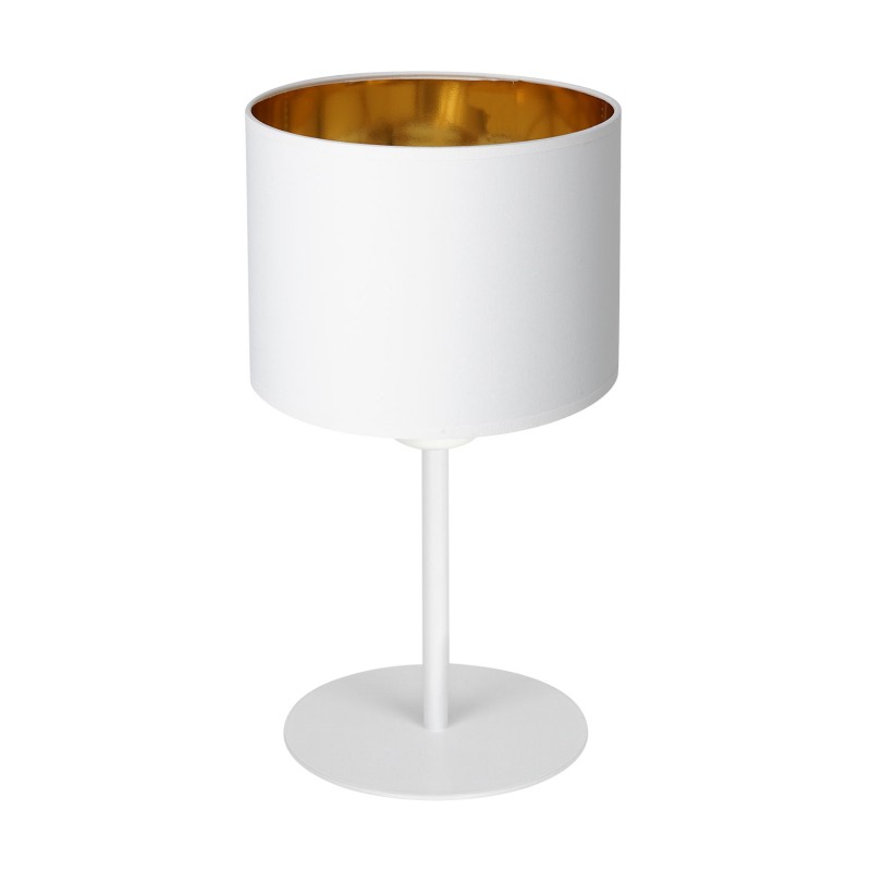 lampka gab.  H 34 white, cylinder shade dia 180, h 150 white/gold 1 3451