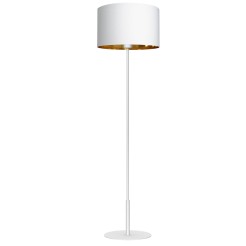 lampa podł.  prosta, white, cylinder shade dia 400, h 250 white/gold 1 3453