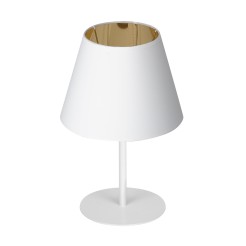 lampka gab.  H 34 white, cone shade dia 130/200, h 150 white/gold 1 3457