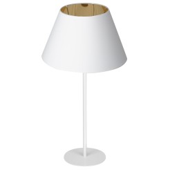 lampka gab.  H 58 white, cone shade dia 150/300, h 180 white/gold 1 3458