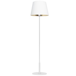 lampa podł.  prosta, white, cone shade dia 280/380, h 300 white/gold 1 3459