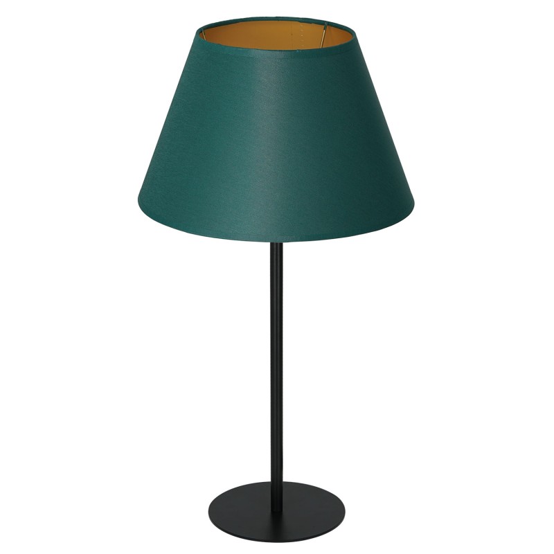 lampka gab.  H 58 black, cone shade dia 150/300, h 180 green/gold 1 3560