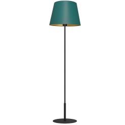 lampa podł.  prosta, black, cone shade dia 280/380, h 300 green/gold 1 3561