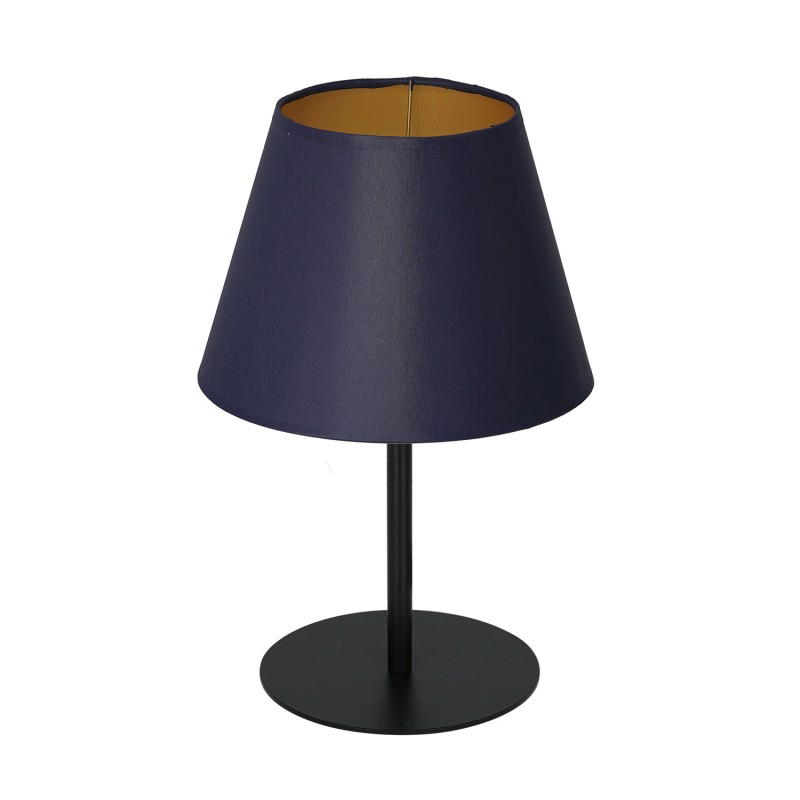 lampka gab.  H 34 black, cone shade dia 130/200, h 150 navy blue/gold 1 3578