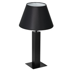 lampka gab. square column, 1xE27 black/black-white cone shade 2917 3611