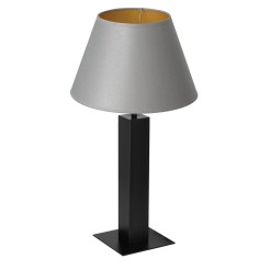 lampka gab. square column, 1xE27 black/gray-gold cone shade 2919 3613