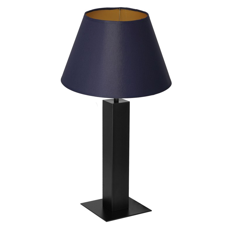 lampka gab. square column, 1xE27 black/navy blue-gold cone shade 2921 3615