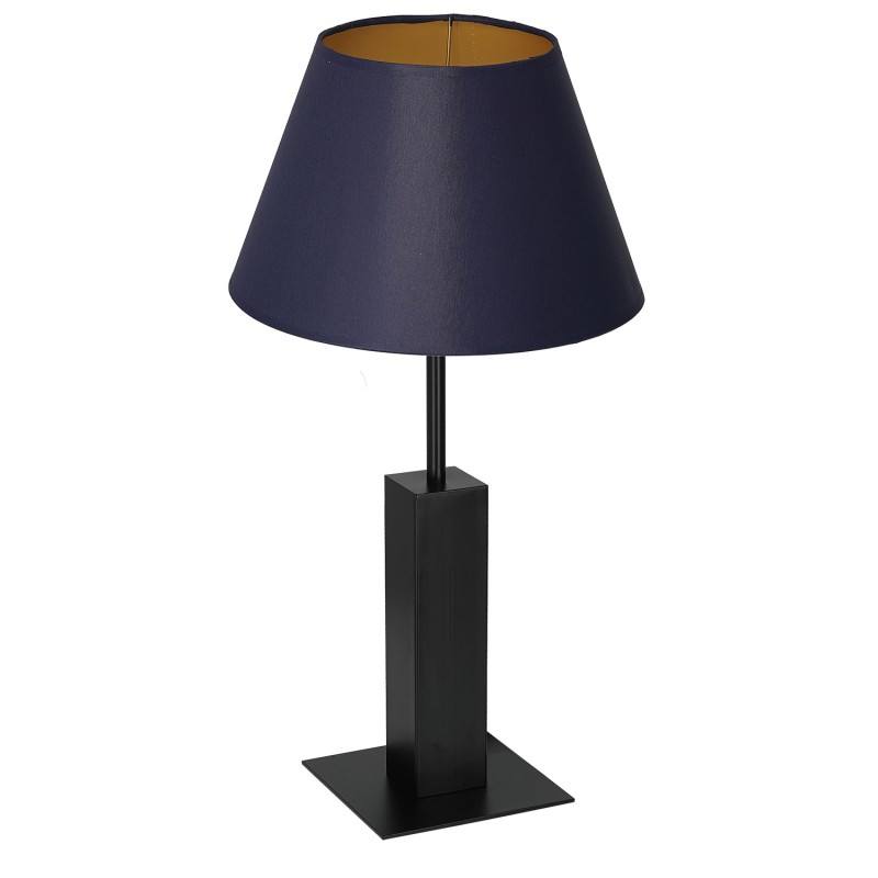 lampka gab. square column short, 1xE27 black/navy blue-gold cone shade 2921 3646