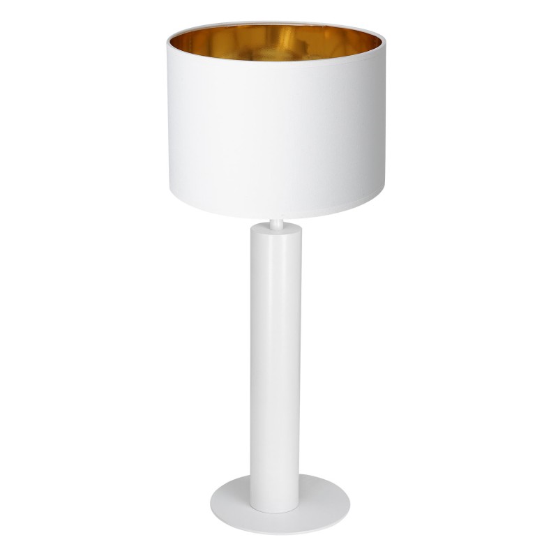 lampka gab. round column, 1xE27 white/white-gold culinder shade 2937 3662