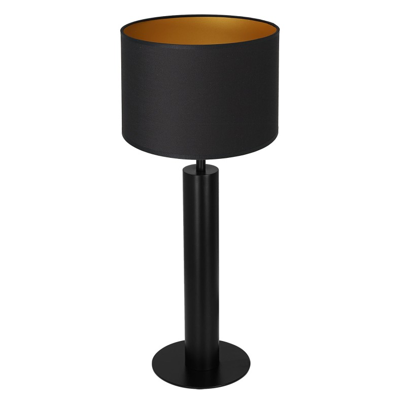 lampka gab. round column, 1xE27 black/black-gold cylinder shade 2939 3664