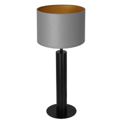 lampka gab. round column, 1xE27 black/gray-gold cylinder shade 2940 3665