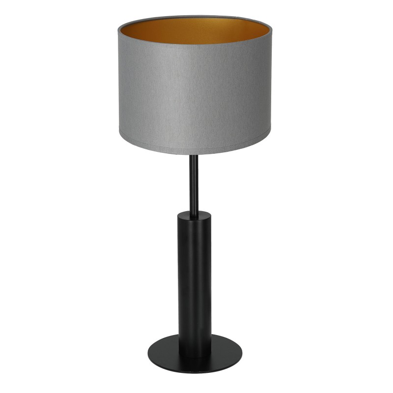 lampka gab. round column short, 1xE27 black/gray-gold cylinder shade 2940 3679
