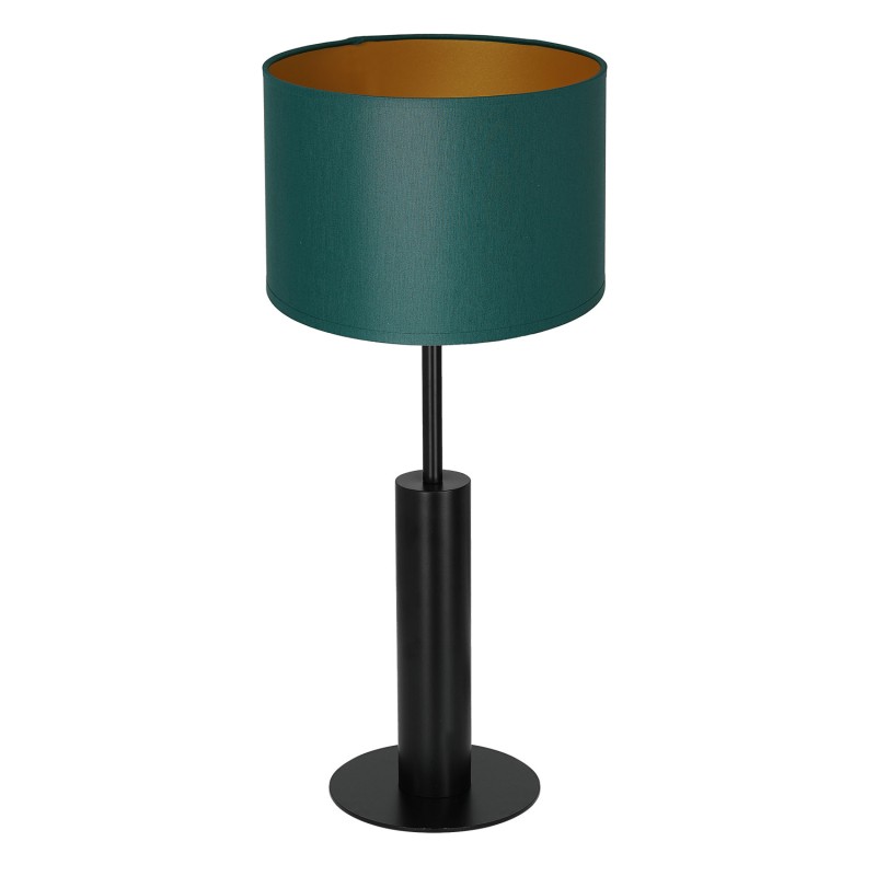 lampka gab. round column short, 1xE27 black/green-gold cylinder shade 2941 3680