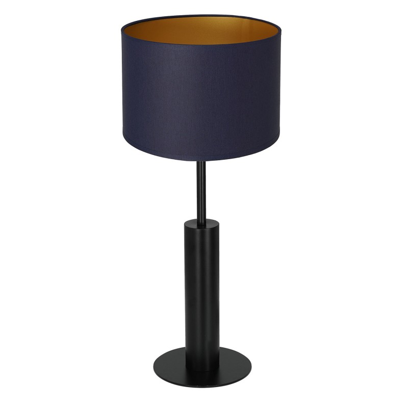 lampka gab. round column short, 1xE27 black/navy blue-gold cylinder shade 2942 3681