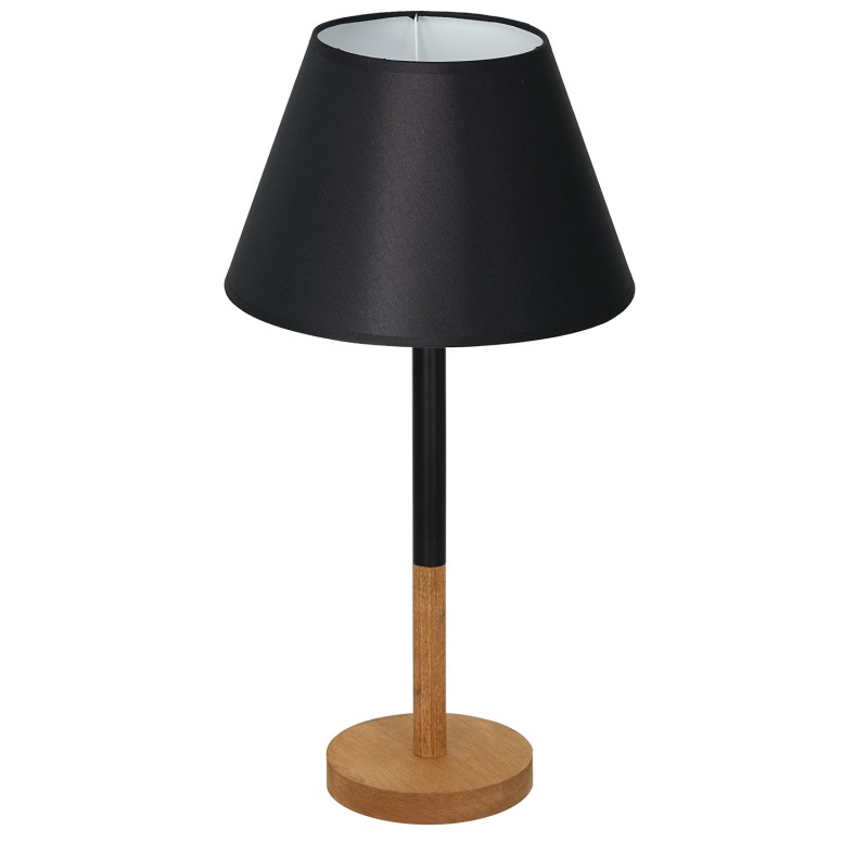 lampka gab. koło drewno 1xE27 black/black-white cone shade 2917 3754