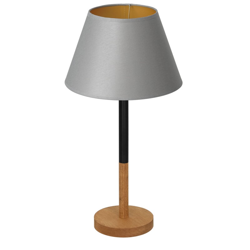 lampka gab. koło drewno 1xE27 black/gray-gold cone shade 2919 3756