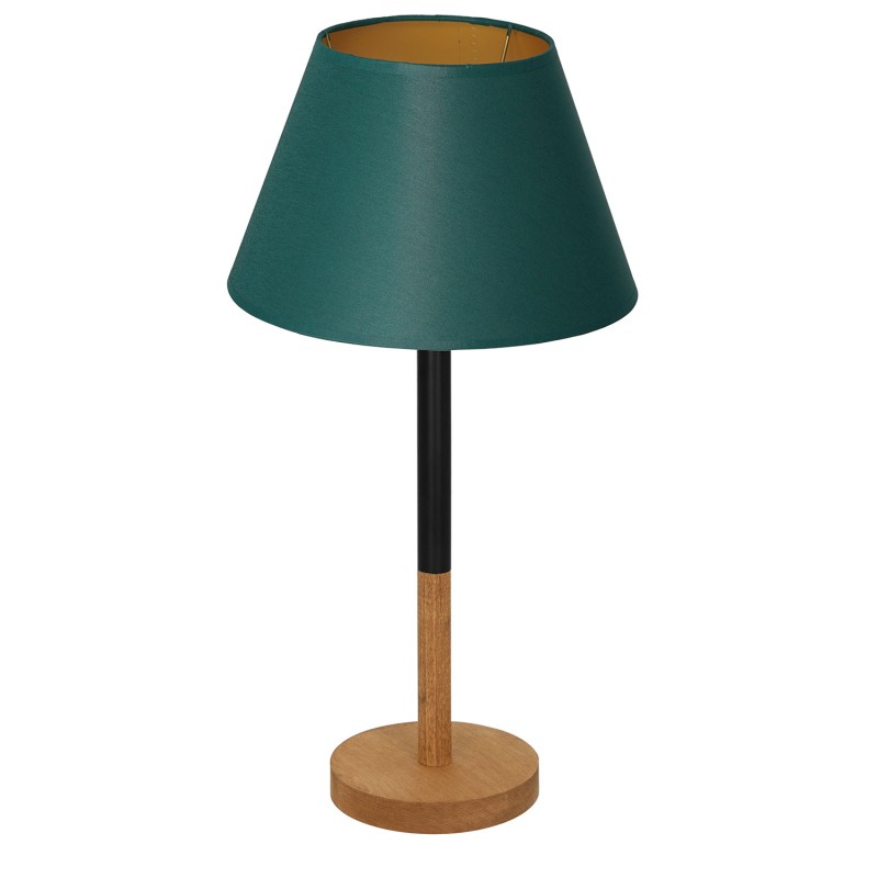 lampka gab. koło drewno 1xE27 black/green-gold cone shade 2920 3757