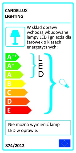 AMBROSIA 1 LAMPA WISZĄCA 5X40W E14 + 43,4W LED CHROM 35-33857