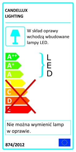 ACRYLIC LED LAMPA KINKIET 2X2W LED CHROM BIAŁY 22-27054