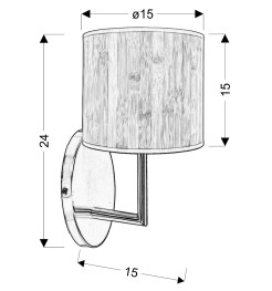 TIMBER LAMPA KINKIET 1X40W E14 SOSNA 21-56729