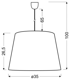 PLATINO 2 LAMPA WISZĄCA 35 CM 1X60W E27 ZŁOTY 31-38319