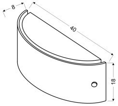 FUZO LAMPA SUFITOWA PLAFON 40X18 2X60W E27 KRYSZTAŁKI 10-61195