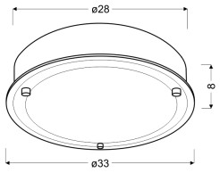 RONDA LAMPA SUFITOWA PLAFON 33 1X18W LED SATYNA 13-30245