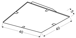 AMBIENTE LAMPA SUFITOWA PLAFON 40X40 16W LED MULTI KOLOR 6500K 10-45331