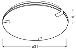 RAPSODY LAMPA SUFITOWA PLAFON 31 2X60W E27 OKRĄGŁY 13-30276