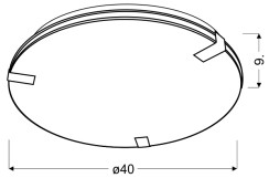 RAPSODY LAMPA SUFITOWA PLAFON 40 3X50W E27 OKRĄGŁY 14-30252